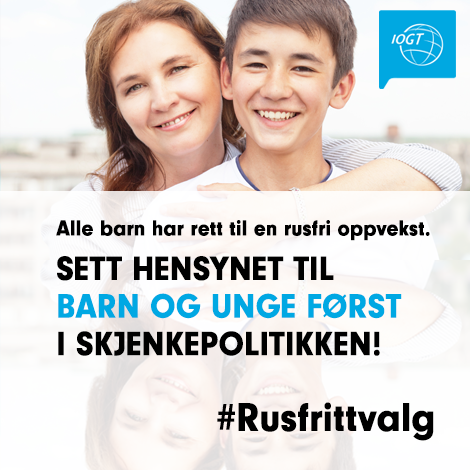 Alle barn har rett til en rusfri oppvekst - Sett hensynet til barn og unge først i skjenkepolitikken.